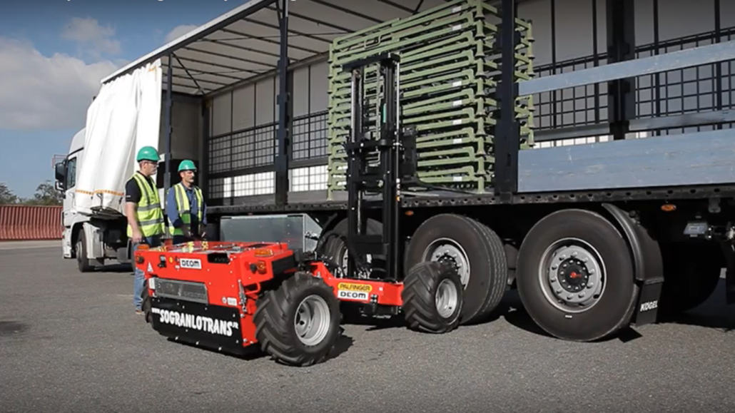 Sogranlotrans camion avec chariot embarque